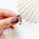 Sterling Silver Red/Pink Topaz Ring
