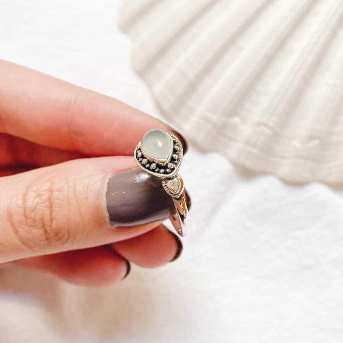 Sterling Silver Agate Ring