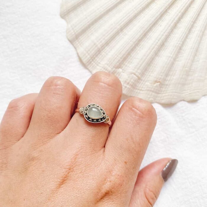 Sterling Silver Agate Ring