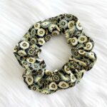 Black Floral Scrunchy