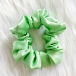 Lime Green Satin Scrunchy