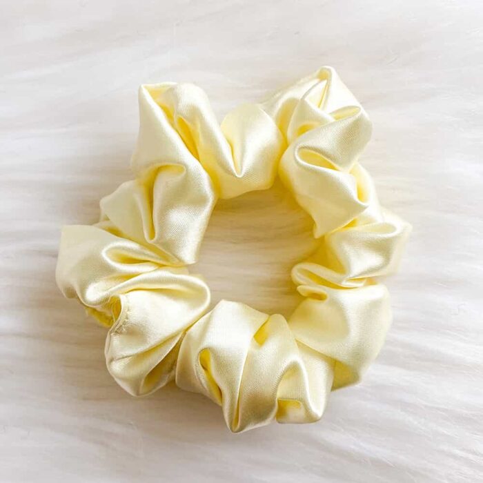 Off-White Satin Scrunchy