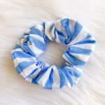 Blue Striped Scrunchy