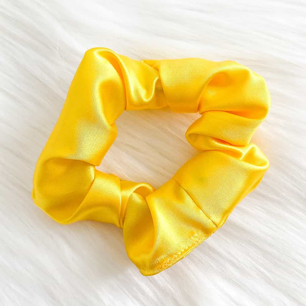 Sunshine Yellow Satin Scrunchy Sunshine Yellow Satin Scrunchy