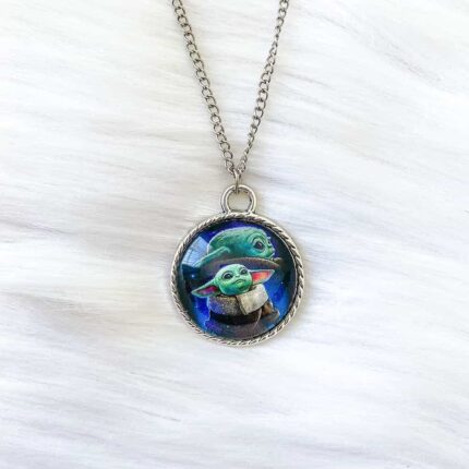 Double Yoda Glass Necklace