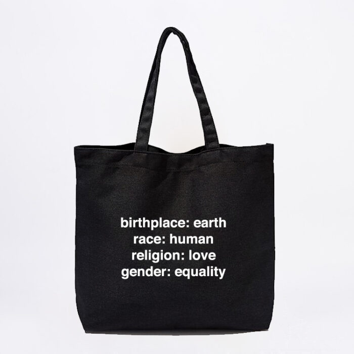 Birthplace Race Religion Gender Tote Bag