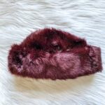 Burgundy Brown Faux Fur Hat