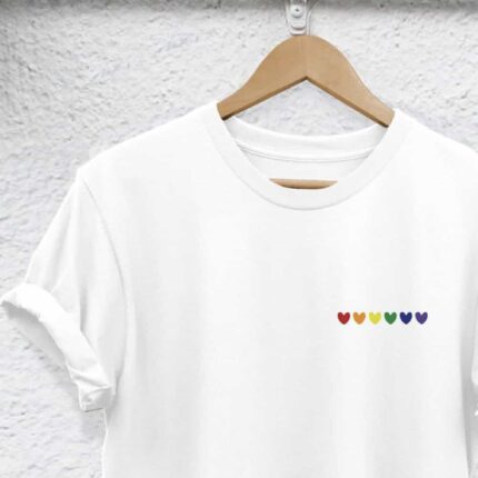 Hearts Pocket Print T-Shirt