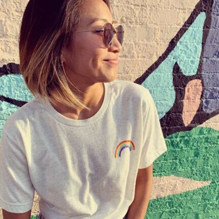 Rainbow Pocket Print T-Shirt