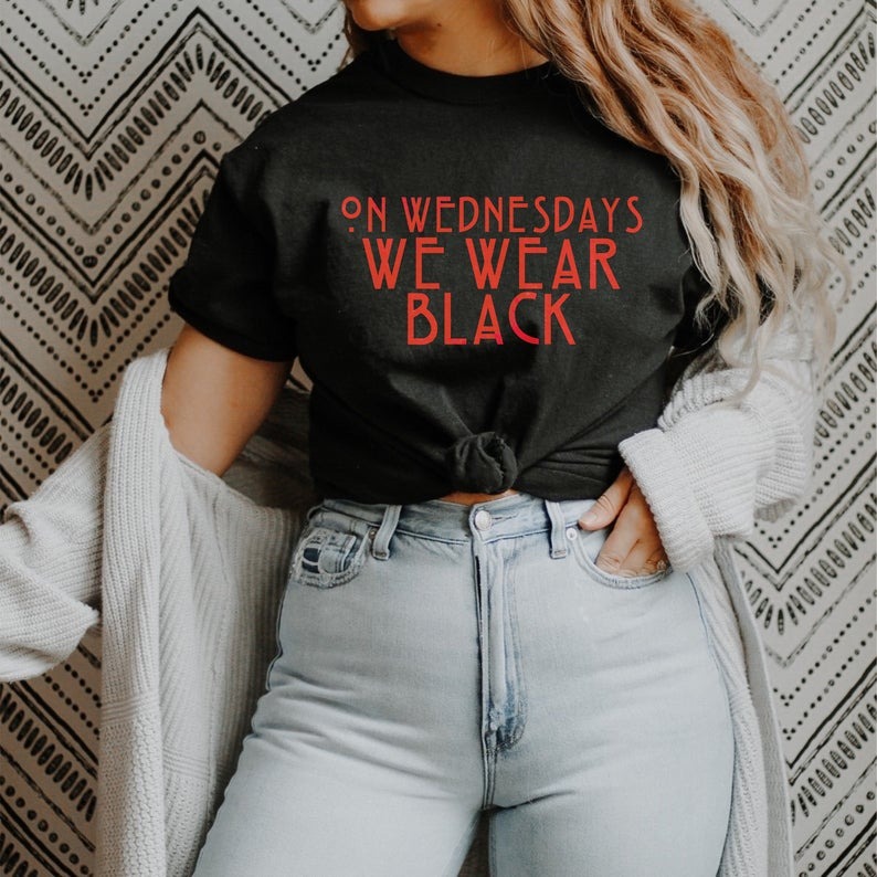 On Wednesdays We Wear Black T-Shirt On Wednesdays We Wear Black T-Shirt
