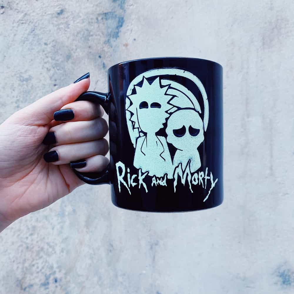 mug 7 Rick and Morty Silhouette Black Mug - Image 1