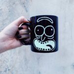 Pickle Rick Black Mug