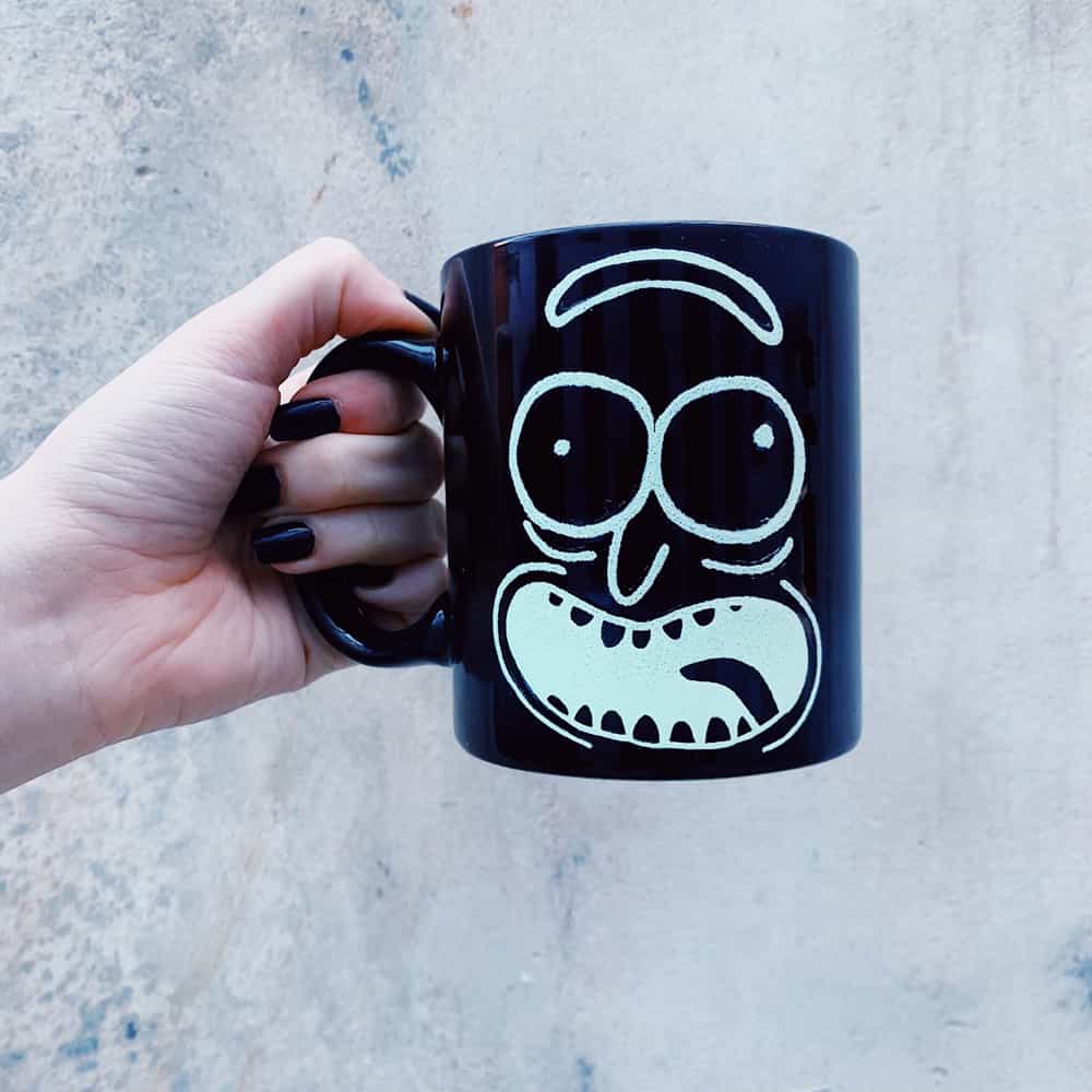 mug 8 Pickle Rick Black Mug - Image 1