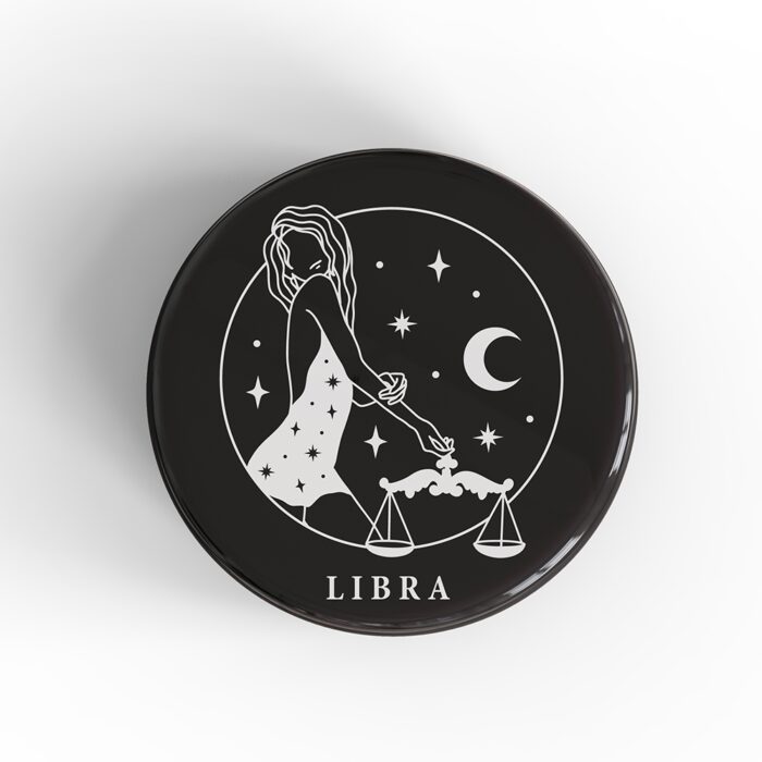 Libra Girl Badge/Magnet