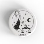 Libra Girl Badge/Magnet