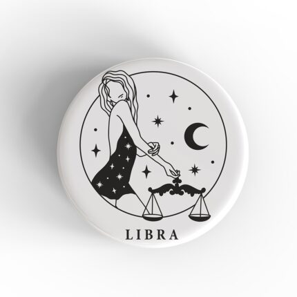 Libra Girl Badge/Magnet