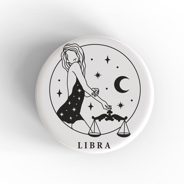 Libra Girl Badge/Magnet