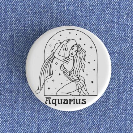 Aquarius Woman Badge/Magnet