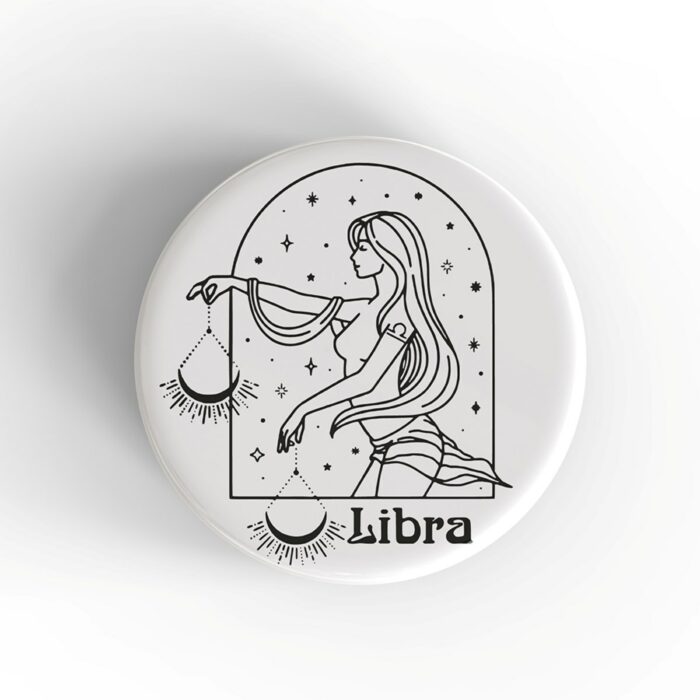 Libra Woman Badge/Magnet