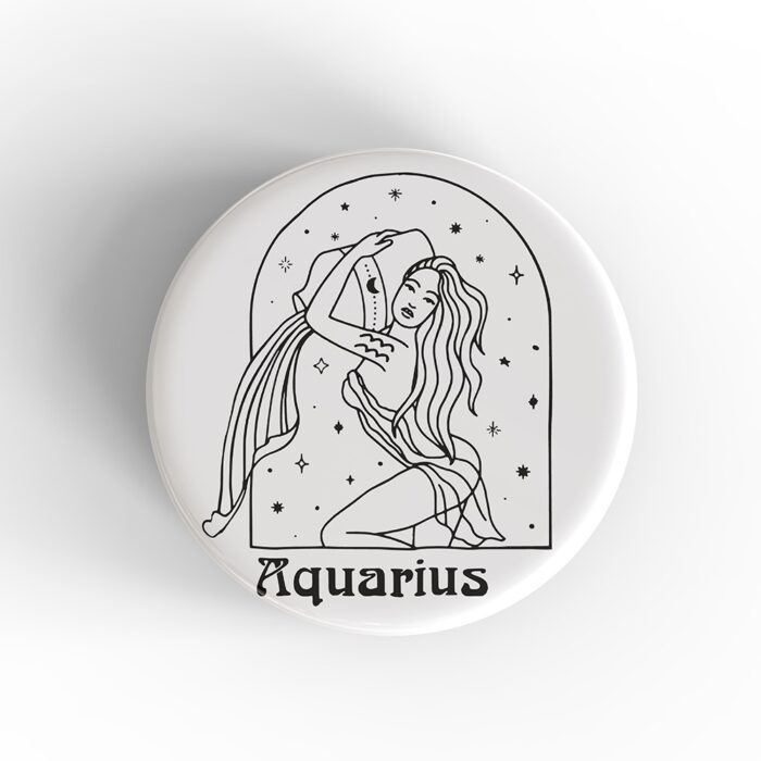 Aquarius Woman Badge/Magnet