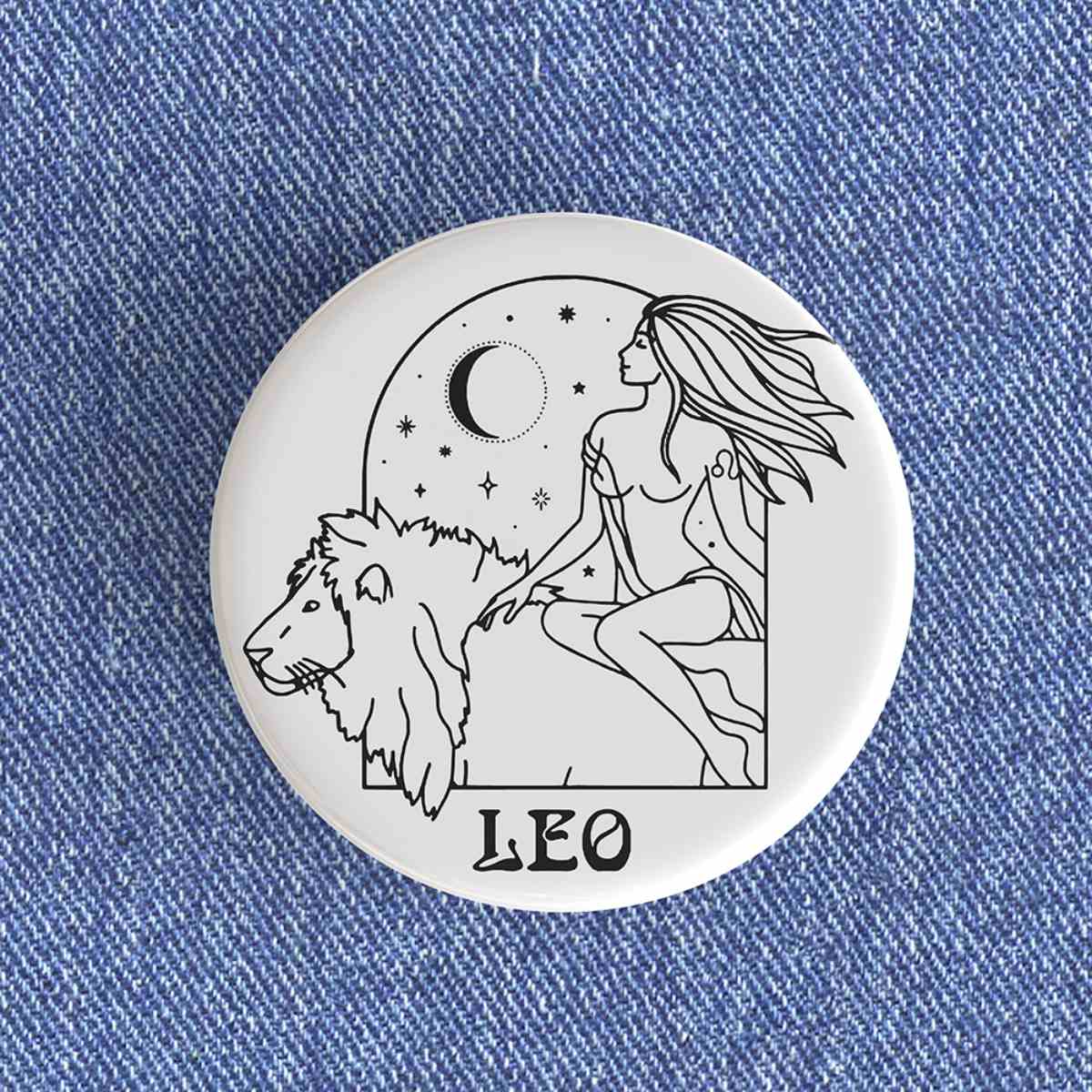 Leo Woman Badge/Magnet Leo Woman Badge/Magnet leo women white badge