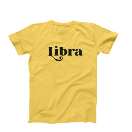 libra retro font T-shirt