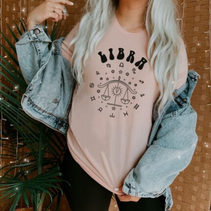 libra illustration t-shirt