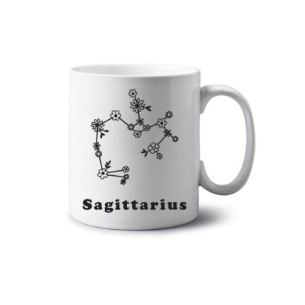 Sagittarius Floral Mug