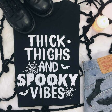 Thick Thighs and Spooky Vibes T-Shirt