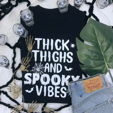 Thick Thighs and Spooky Vibes T-Shirt