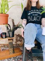 On Wednesdays We Wear Black T-Shirt - Image 3