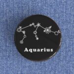 Aquarius Floral Badge/Magnet