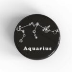 Aquarius Floral Badge/Magnet
