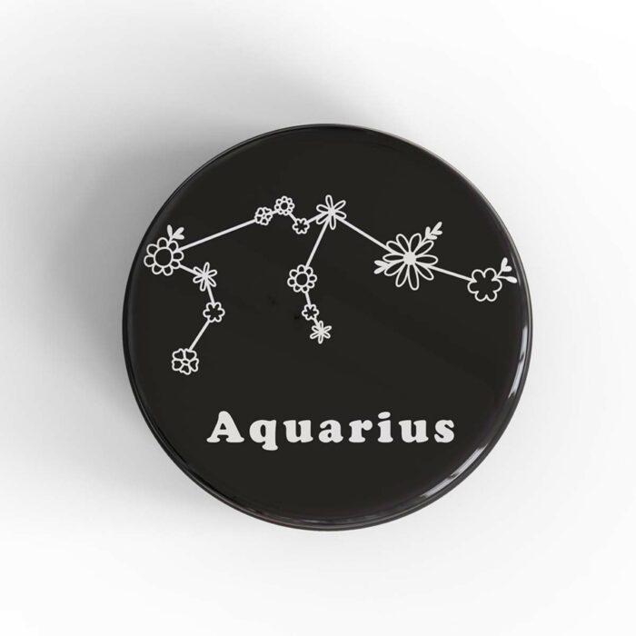 Aquarius Floral Badge/Magnet