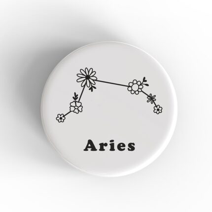 Aries Floral Badge/Magnet