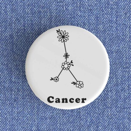 Cancer Floral Badge/Magnet