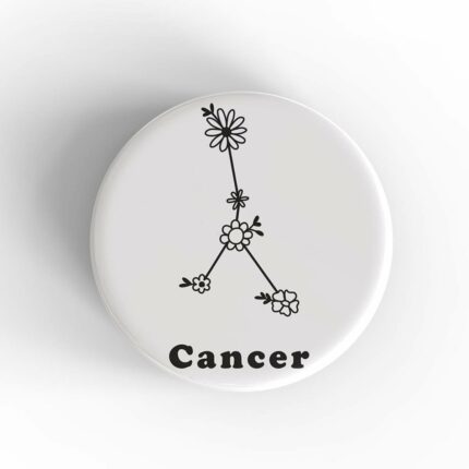 Cancer Floral Badge/Magnet