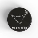 Capricorn Floral Badge/Magnet
