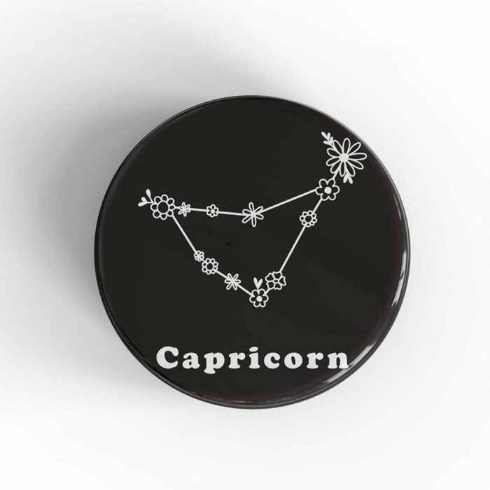 Capricorn Floral Badge/Magnet