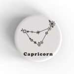 Capricorn Floral Badge/Magnet