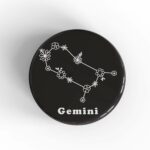 Gemini Floral Badge/Magnet