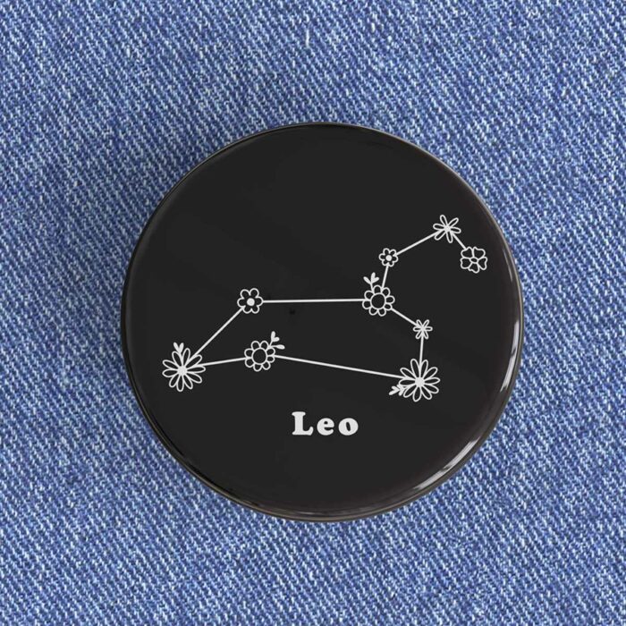 Leo Floral Badge/Magnet