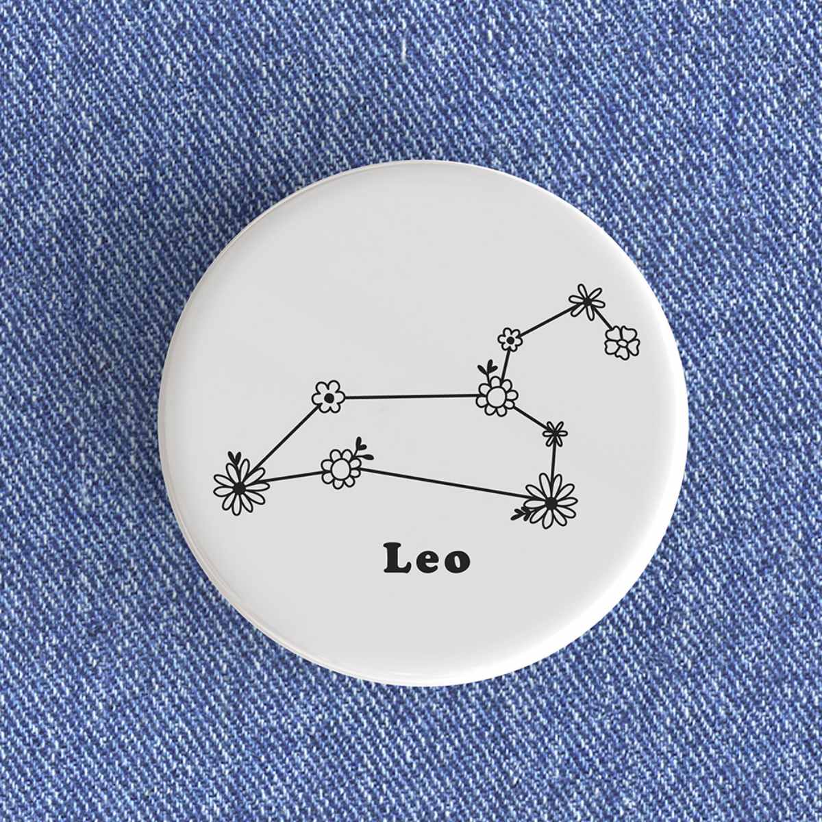 Leo Floral Badge/Magnet Leo Floral Badge/Magnet