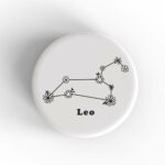 Leo Floral Badge/Magnet