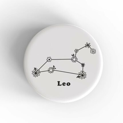 Leo Floral Badge/Magnet