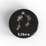 Libra Floral Badge/Magnet