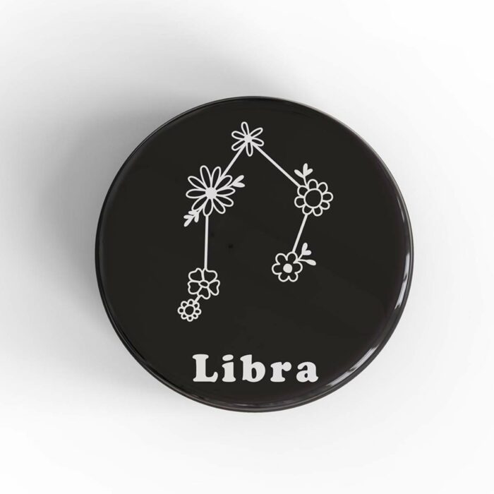 Libra Floral Badge/Magnet