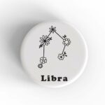 Libra Floral Badge/Magnet