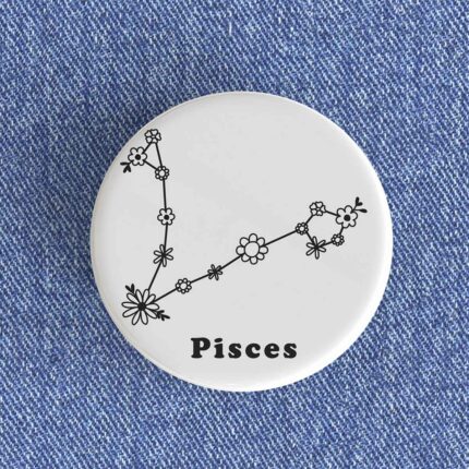Pisces Floral Badge/Magnet