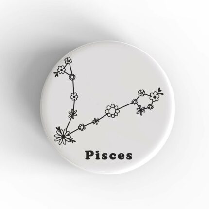 Pisces Floral Badge/Magnet